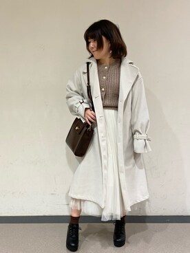 チェスターコートを使った チュールスカート の人気ファッションコーディネート Wear