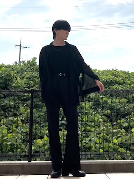 「SHAREEF（シャリーフ）のアイテム（ブーツ）」を使った、東さん（メンズ・164cm）の夏コーディネート