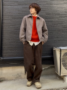 「モカシン」｜men's Rさん（メンズ・168cm）の冬コーディネート