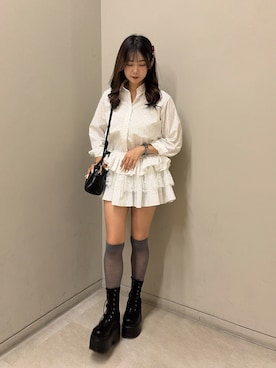 「one after another NICE CLAUP（ワンアフターアナザーナイスクラップ）のアイテム」を使った、Rio【 骨スト / ブルベ夏 】さん（レディース・163cm）の春コーディネート