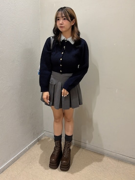 「one after another NICE CLAUP（ワンアフターアナザーナイスクラップ）のアイテム」を使った、Rio【 骨スト / ブルベ夏 】さん（レディース・163cm）の冬コーディネート