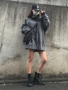 「韓国好きな人と繋がりたい」｜「アイテム（スウェット）」を使った、yummmm.02さん（レディース・159cm）の秋コーディネート