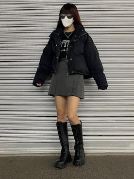 「韓国好きな人と繋がりたい」｜「アイテム（スウェット）」を使った、yummmm.02さん（レディース・159cm）の冬コーディネート