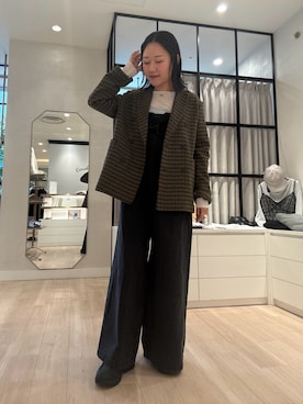 「チェック」｜iwagashira Natsumiさん（レディース・168cm・30代）の秋コーディネート