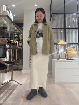 「アイテム（パーカー）」を使った、iwagashira Natsumiさん（レディース・168cm）の秋コーディネート