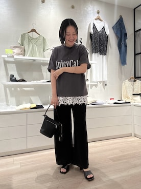 「Omekashi（オメカシ）のアイテム」を使った、iwagashira Natsumiさん（レディース・168cm）の春コーディネート