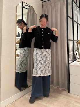 「アイテム（チョーカー）」を使った、iwagashira Natsumiさん（レディース・168cm・30代）の冬コーディネート