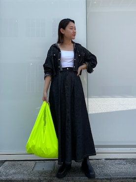 「アイテム（ブルゾン）」を使った、iwagashira Natsumiさん（レディース・168cm・30代）の夏コーディネート