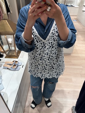 「Omekashi（オメカシ）のアイテム」を使った、iwagashira Natsumiさん（レディース・168cm）の春コーディネート