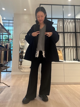 「アイテム（その他アウター）」を使った、iwagashira Natsumiさん（レディース・168cm・30代）の秋コーディネート