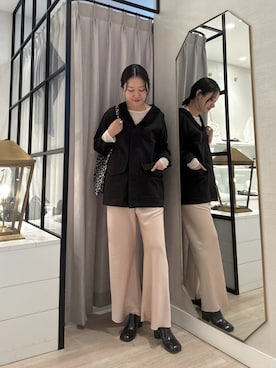 「Omekashi（オメカシ）のアイテム」を使った、iwagashira Natsumiさん（レディース・168cm）の春コーディネート