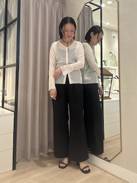 「アイテム（チョーカー）」を使った、iwagashira Natsumiさん（レディース・168cm）の春コーディネート