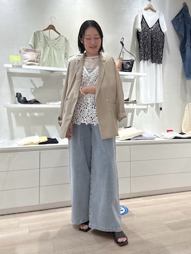 「Omekashi（オメカシ）のアイテム」を使った、iwagashira Natsumiさん（レディース・168cm）の春コーディネート