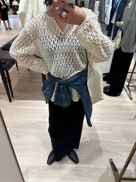 「Omekashi（オメカシ）のアイテム」を使った、iwagashira Natsumiさん（レディース・168cm）の春コーディネート