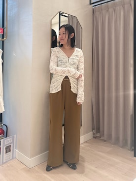 「アイテム（チョーカー）」を使った、iwagashira Natsumiさん（レディース・168cm・30代）の秋コーディネート