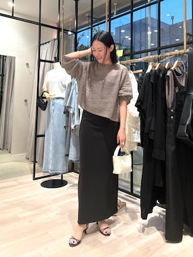 「アイテム（ニット/セーター）」を使った、iwagashira Natsumiさん（レディース・168cm・30代）の夏コーディネート