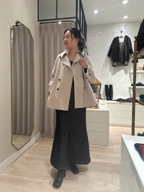 Omekashi ピーコート pコート ダブルフェイスPコート レディース