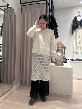 「アイテム（チョーカー）」を使った、iwagashira Natsumiさん（レディース・168cm・30代）の秋コーディネート