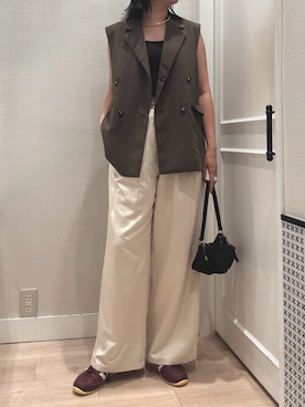 「アイテム（チョーカー）」を使った、iwagashira Natsumiさん（レディース・168cm・30代）の夏コーディネート