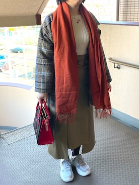 「coca（coca）（コカ）のアイテム（テーラードジャケット）」を使った、hacha1226さん（レディース・158cm）の冬コーディネート