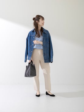 「URBAN RESEARCH Sonny Label（アーバンリサーチサニーレーベル）のアイテム（デニムジャケット）」を使った、yukaさん（レディース・165cm）の春コーディネート