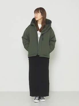 「SonnyLabel」｜「アイテム（ダウンジャケット/コート）」を使った、yukaさん（レディース・165cm）の冬コーディネート