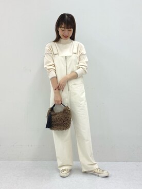 「SonnyLabel」｜「アイテム（サロペット/オーバーオール）」を使った、yukaさん（レディース・165cm）の秋コーディネート