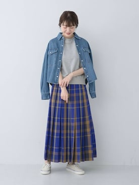 「アイテム（スウェット）」を使った、yukaさん（レディース・165cm）の夏コーディネート