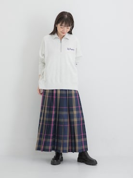 「SonnyLabel」｜「アイテム（スウェット）」を使った、yukaさん（レディース・165cm）の秋コーディネート