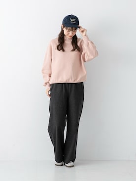 「SonnyLabel」｜「アイテム（スウェット）」を使った、yukaさん（レディース・165cm）の冬コーディネート
