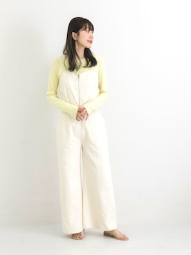 「SonnyLabel」｜「アイテム（サロペット/オーバーオール）」を使った、yukaさん（レディース・165cm）の冬コーディネート