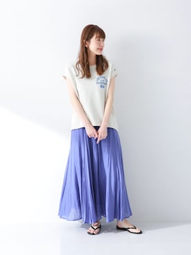 「SonnyLabel」｜「アイテム（スウェット）」を使った、yukaさん（レディース・165cm）の春コーディネート