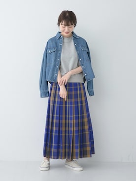 「SonnyLabel」｜「アイテム（スウェット）」を使った、yukaさん（レディース・165cm）の夏コーディネート
