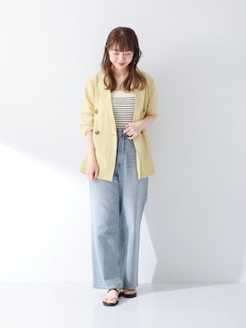 「URBAN RESEARCH Sonny Label（アーバンリサーチサニーレーベル）のアイテム（テーラードジャケット）」を使った、yukaさん（レディース・165cm）の春コーディネート