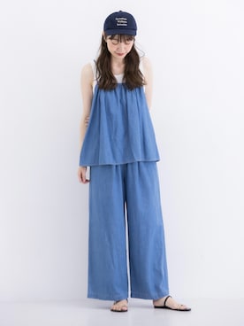 「URBAN RESEARCH Sonny Label（アーバンリサーチサニーレーベル）のアイテム（セットアップ）」を使った、yukaさん（レディース・165cm）の夏コーディネート