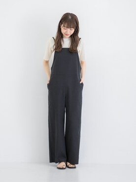 「SonnyLabel」｜「アイテム（サロペット/オーバーオール）」を使った、yukaさん（レディース・165cm）の夏コーディネート