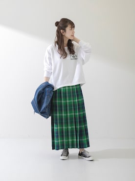 「URBAN RESEARCH Sonny Label（アーバンリサーチサニーレーベル）のアイテム（デニムジャケット）」を使った、yukaさん（レディース・165cm）の春コーディネート