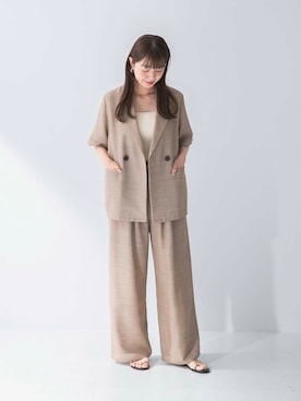 「URBAN RESEARCH Sonny Label（アーバンリサーチサニーレーベル）のアイテム（テーラードジャケット）」を使った、yukaさん（レディース・165cm）の夏コーディネート