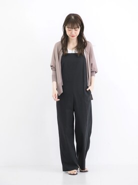 「SonnyLabel」｜「アイテム（サロペット/オーバーオール）」を使った、yukaさん（レディース・165cm）の夏コーディネート