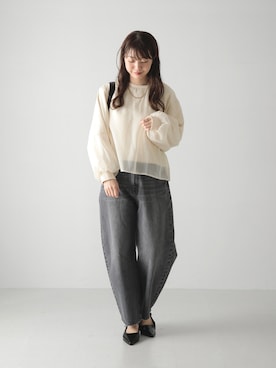 「SonnyLabel」｜「アイテム（スウェット）」を使った、yukaさん（レディース・165cm）の秋コーディネート