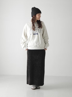 「SonnyLabel」｜「アイテム（スウェット）」を使った、yukaさん（レディース・165cm）の秋コーディネート