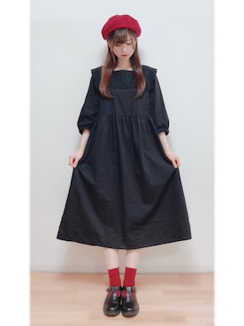 「アイテム（福袋/福箱、ブラック系）」を使った、Gilda♡ᵕ̈*⑅さん（レディース・163cm）の秋コーディネート