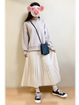 「消えそうな色コーデ」｜「アイテム（その他）」を使った、Gilda♡ᵕ̈*⑅さん（レディース・163cm）の冬コーディネート