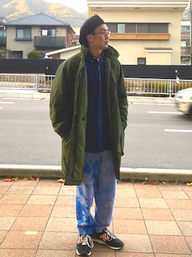 「VINTAGE（ヴィンテージ）のアイテム（スウェットパンツ）」を使った、tsutomuneさん（メンズ・180cm）の冬コーディネート