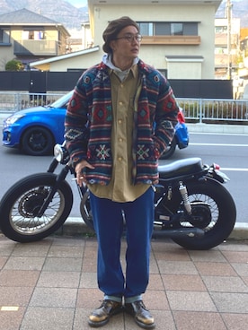 「POLO COUNTRY（ポロカントリー）のアイテム」を使った、tsutomuneさん（メンズ・180cm）の冬コーディネート