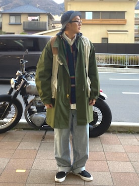「M-65」｜「アイテム（その他アウター）」を使った、tsutomuneさん（メンズ・180cm）の冬コーディネート