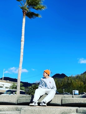 「BACK NUMBER（バックナンバー）のアイテム（スウェットパンツ）」を使った、hrowさん（メンズ・165cm）の冬コーディネート