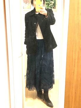「MICHEL KLEIN（ミッシェル・クラン）のアイテム（ジャケット/アウター）」を使った、Ring-go'roundさん（レディース・153cm）の冬コーディネート