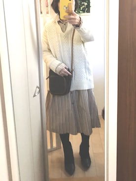 「PAGEBOY（ページボーイ）のアイテム（シャツワンピース）」を使った、Ring-go'roundさん（レディース・153cm）の春コーディネート