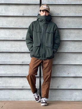 「アイテム（マウンテンパーカー）」を使った、masastepさん（メンズ・178cm）の秋コーディネート